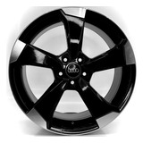 Jogo De Rodas Audi Rs3 Aro 19x8 Preta Diamantada 5x112 Et 45