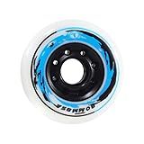 Jogo De Rodas Freestyle Traxart Revolt 80mm 85A Branco Com Azul