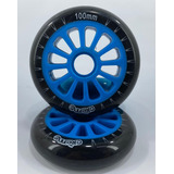 Jogo De Rodas Para Patins Roller Patinete 100mm Creme 6un 