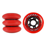 Jogo De Rodas Traxart Fitness 76mm 83a Dr 024 Cor Vermelho