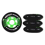 Jogo De Rodas Traxart Fitness Roadster 80mm-85A - Preto-Verde
