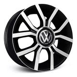 Jogo De Rodas Vw Up Aro 14x6 4x100 Kr R50 Bicos Cor Preta Diamantada