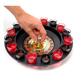 Jogo De Roleta Drink Shot 16 Copos Vidro Bebida Cassino