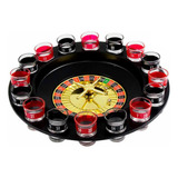 Jogo De Roleta Drink Shot 16 Copos Vidro Bebida Cassino