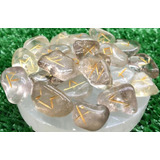 Jogo De Runas Pedras Rolada Natural cristal Fume C Madeira