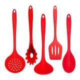 Jogo De Silicone Concha Espátula Colher Pegador Escumadeira