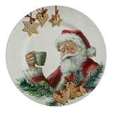 Jogo De Sobremesa Natal Alleanza Papai Noel C6 Pratos 1 linh