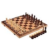 Jogo De Tabuleiro 2 Em 1 Jogo De Xadrez Em Madeira Peças Em Madeira Damas Em Madeira Tabuleiro Em Madeira Com Trava Tabuleiro Dobrável Luxo 30CM