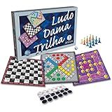 Jogo De Tabuleiro 3 Jogos Ludo Dama E Trilha Pais E Filhos