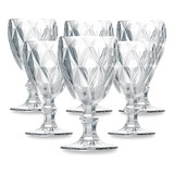 Jogo De Taças Diamond 340ml Transparente 06 Pçs
