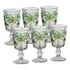 Jogo De Taças Em Vidro Lyor Tropical Palm 310ml 6 Peças Cor Verde
