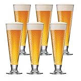 Jogo De Taças Para Cerveja Tulipa Reta Cristal 300ml 6 Pcs - Ruvolo