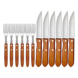 Jogo De Talheres Churrasco Faqueiro 12 Peças Inox Jumbo