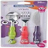 Jogo De Talheres Infantil Tramontina Lirous Colorido 03 Peças