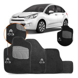 Jogo De Tapete Carpete Citroen C3 2003 A 2018 Bordado 5 Pçs