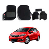 Jogo De Tapete De Carpete Preto Honda New Fit 2015 A 2021