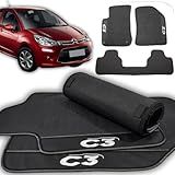 Jogo De Tapetes Automotivos Emborrachados Para C3 2013 2014 2015 2016 2017 03 Peças
