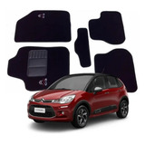 Jogo De Tapetes Em Carpete Para Citroen C3 2012 Com Bordado