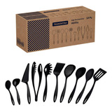 Jogo De Utensílios Ability Nylon Preto 10 Peças Tramontina