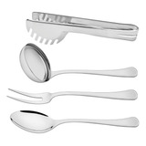 Jogo De Utensílios De Cozinha Tramontina 4 Pçs Inox P Servir