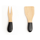 Jogo De Utensílios Para Queijo De Bambu 2pcs Preto Oikos U