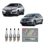 Jogo De Velas Iridium Ngk Izfr6k13 Japão Honda New Fit City