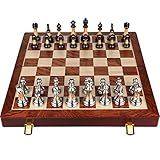 Jogo De Xadrez Jogo De Xadrez De Metal De Madeira Com Madeira Maciça Folding Chess Board E Imitação Jade Chess Pieces Chess Premium Gift Box Set