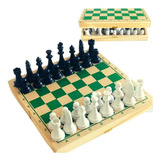 Jogo De Xadrez Oficial Escolar C Estojo Tabuleiro Madeira