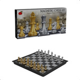 Jogo De Xadrez Tabuleiro Dobrável Magnético Portátil 32x32