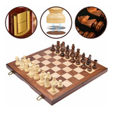 Jogo De Xadrez Tabuleiro Madeira Grande Profissional Premium