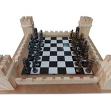 Jogo De Xadrez Temático Medieval Romano 2 Castelo 32 Peças