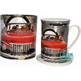 Jogo De Xicara Caneca Com Porta Copos Vintage Personalizado