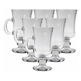 Jogo De Xícaras 6 Peças Caneca Vidro 250 Ml