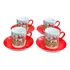 Jogo De Xícaras De Café Em Porcelana Estampa Clássica