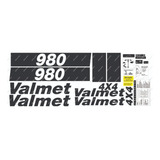 Jogo Decalque Adesivo De Lataria Trator Valmet 980