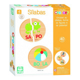 Jogo Didático Encaixando As Sílabas Madeira 40 Peças