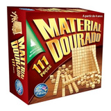 Jogo Didatico Material Dourado Madeira 111 Peças Educativo