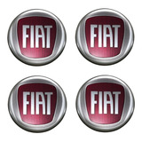 Jogo Emblema Fiat Botom Para Calota Roda Esportiva 70mm