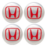 Jogo Emblema Honda Vermelho Para Calota