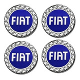 Jogo Emblema Resinado Adesivo Calota Fiat
