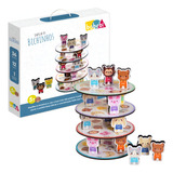 Jogo Empilhe Os Bichinhos Torre Madeira Equilíbrio Brinquedo