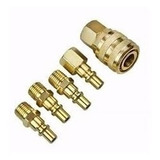 Jogo Engate Rapido E Pinos nipes Compressor Kit 5 Pçs 1 4