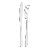 Jogo Faca E Garfo De Mesa Inox 24 Peças Búzios Tramontina
