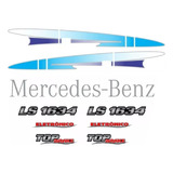 Jogo Faixas Emblema Mercedes Benz Ls 1634 1999 2004 Tapa Sol