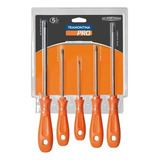 Jogo Fenda Chave Magnetizada Phillips 5 Peças Kit Tramontina