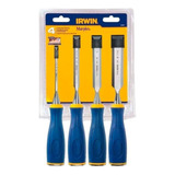 Jogo Formão Construção Irwin 4pç 1 4 1 2 3 4 1pol P Madeira