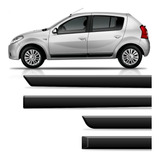 Jogo Friso Lateral Borrachão Renault Sandero 2010