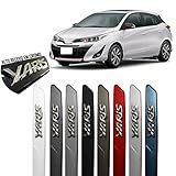 Jogo Friso Lateral Pintado Yaris Escrita Cromado Alto Relevo Prata LUA NOVA