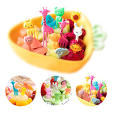 Jogo Garfinho Petisco Para Frutas Palitinho 10pçs Bpa Free