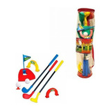 Jogo Golfe Mini Golf Infantil Com Sacola Colorido
